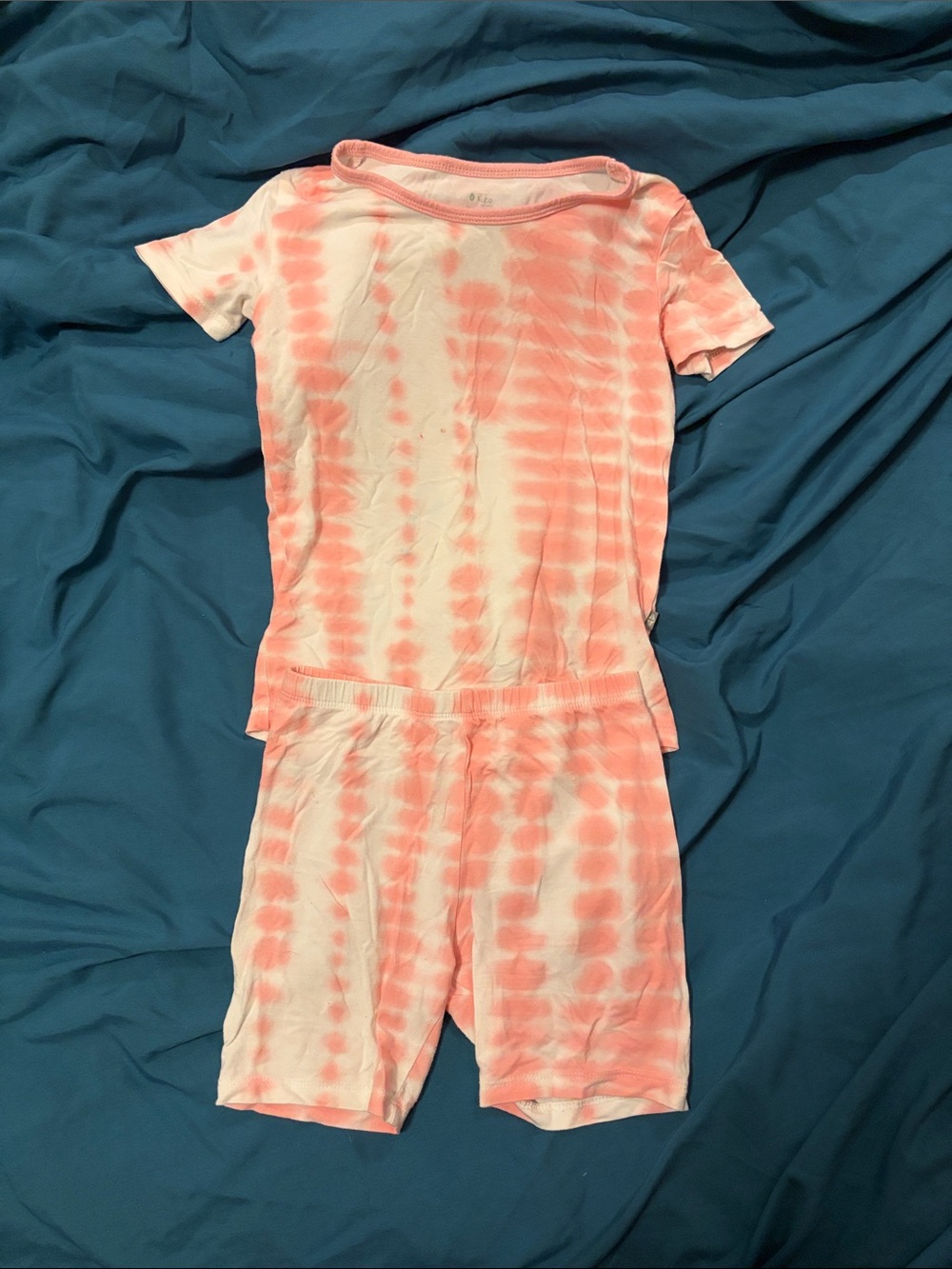 Kyte BABY Pink and White Tie-Dye Kids Matching Set